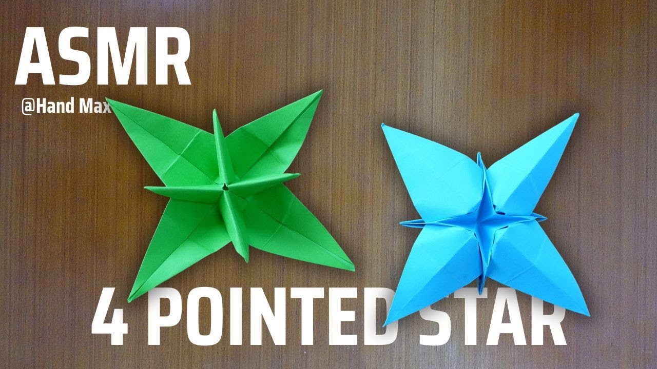 ASMR Origami Star 4 Pointed #asmr #origami #origamitutorial