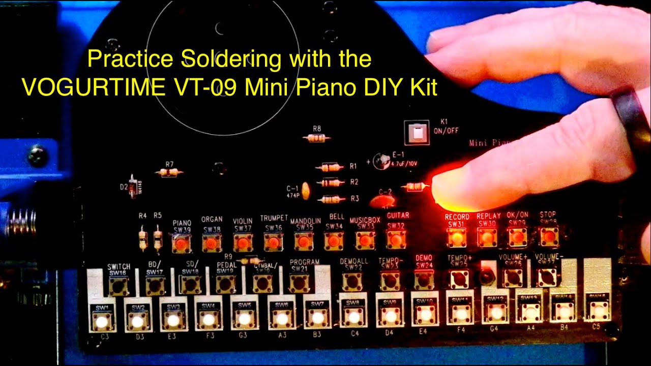 Soldering Practice with the VOGURTIME VT-10 Mini Piano DIY Kit