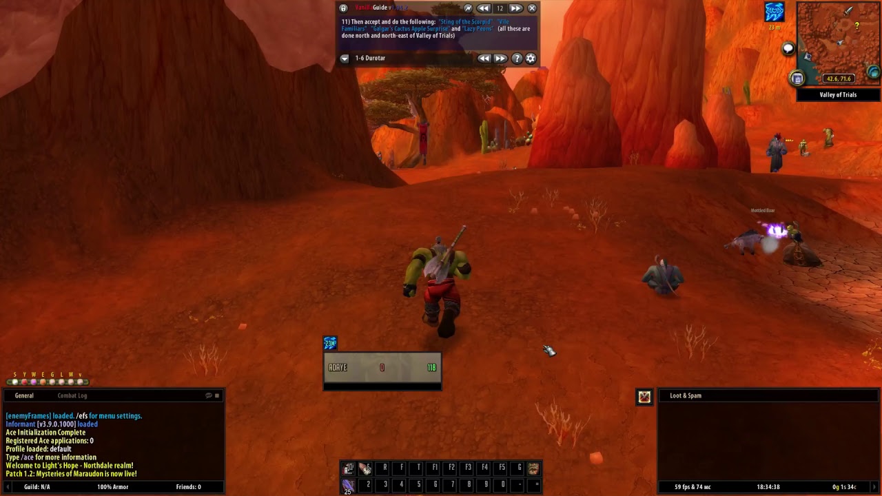WoW Vaniila 1.12 Northdale  Warrior врываемся на фреш  lightshope