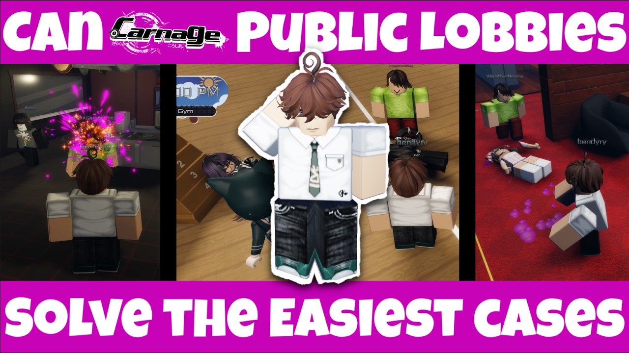 Can Roblox Danganronpa Players Solve The EASIEST Cases | Roblox Carnage