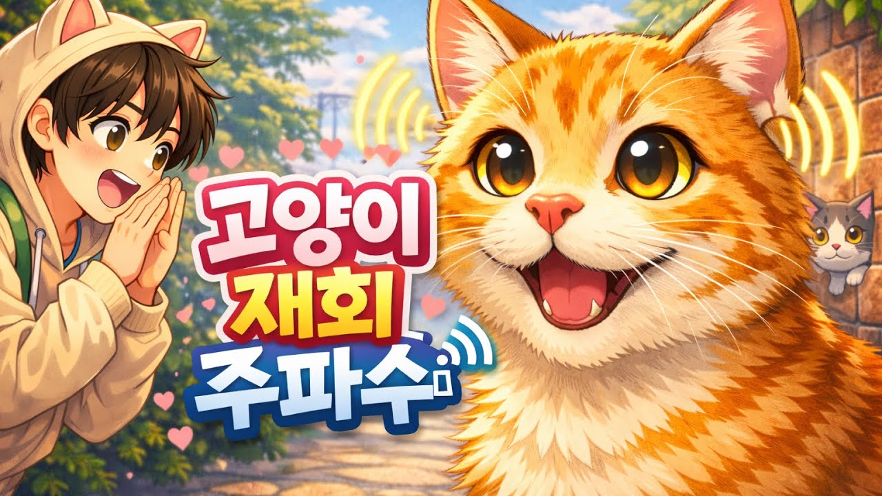 고양이 재회 주파수 🐱 | 들으면 길고양이가 몰려온다 (Webtoon Ver)