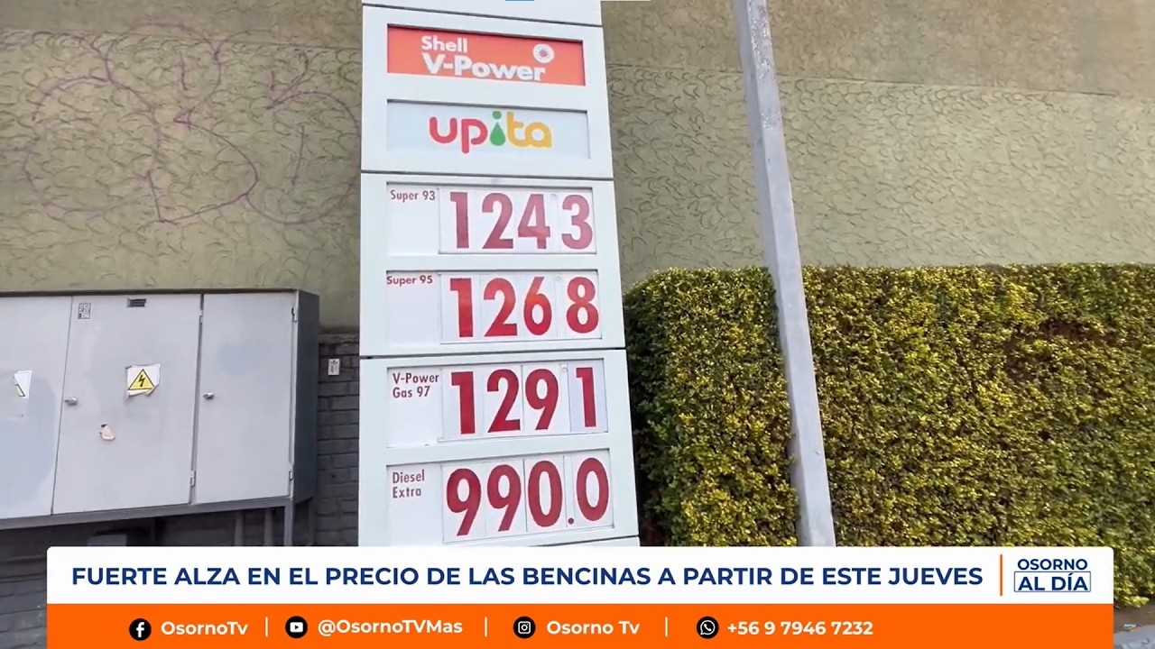 FUERTE ALZA EN EL PRECIO DE LAS BENCINAS A PARTIR DE ESTE JUEVES
