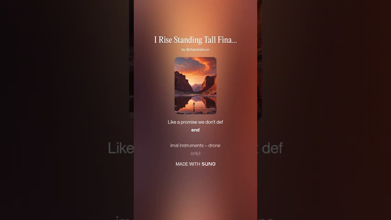 I Rise Standing Tall Final Version  - Full Poem