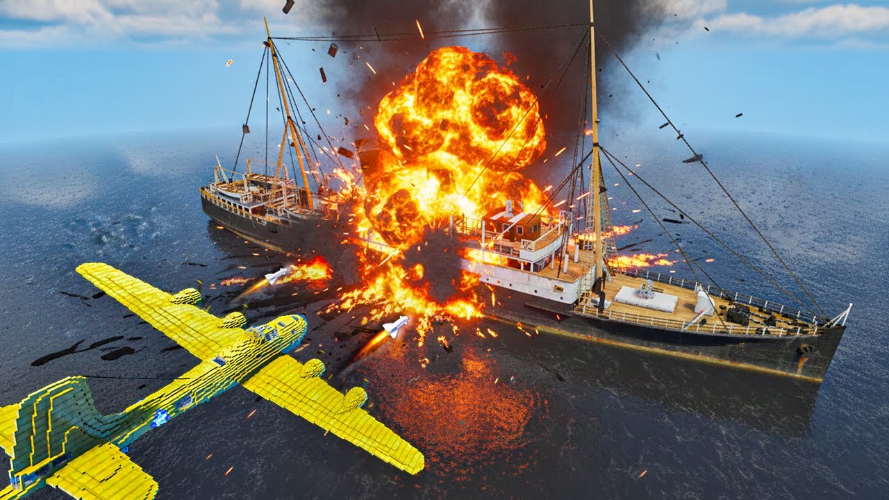 Warplanes vs Lorina USA Ship | Insane Battle at Sea | Teardown