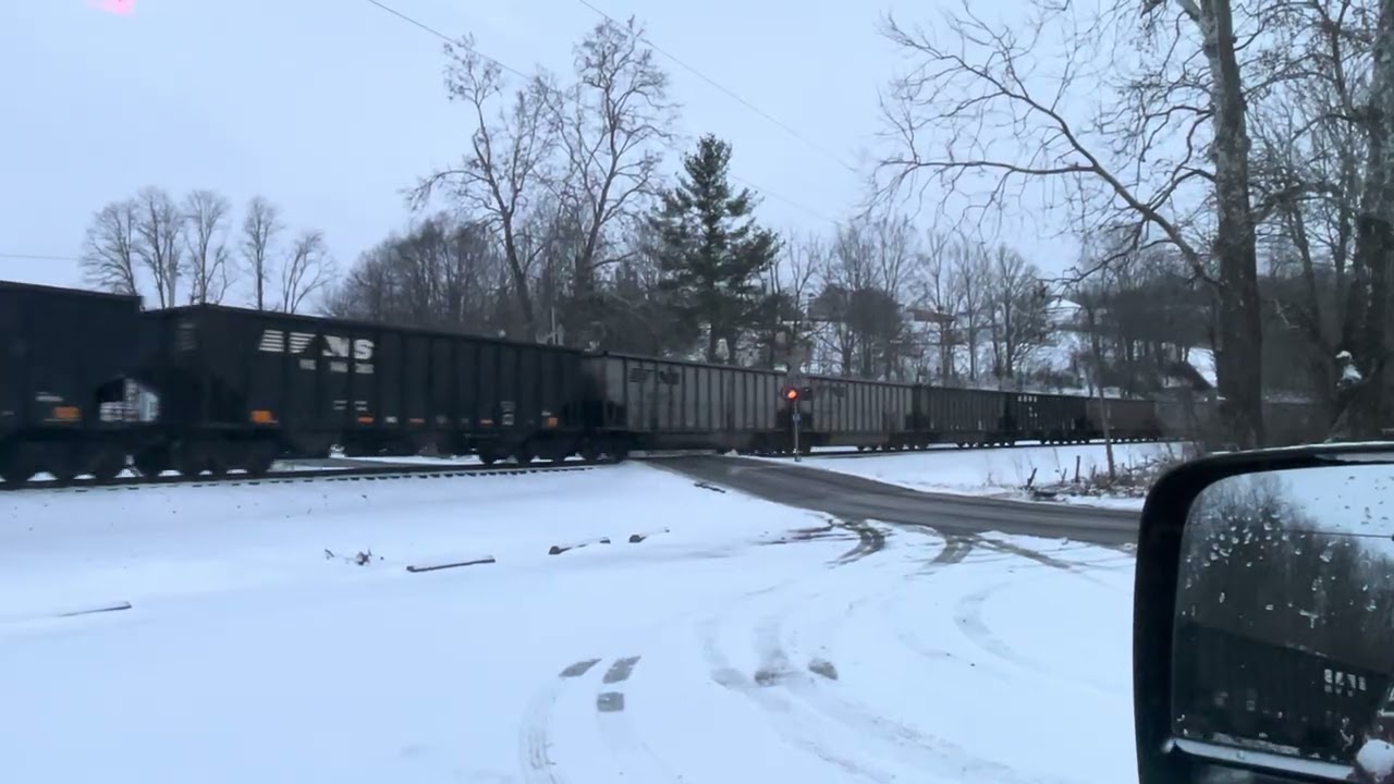 WB empty coal train at North Tazewell, Va 1-7-25