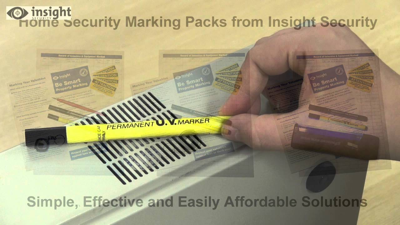 Security marking your valuables with a UV Pen