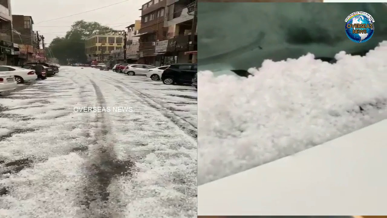 Hailstorm, Heavy Rain in Delhi after Sudden Weather Change | Overseas News