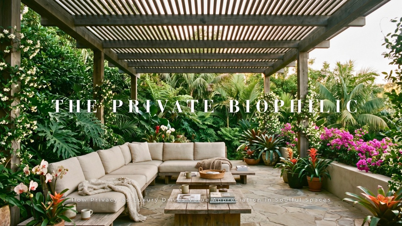 The Private Biophilic Estate: How Privacy as Luxury Drives Value Appreciation in Soulful Spaces