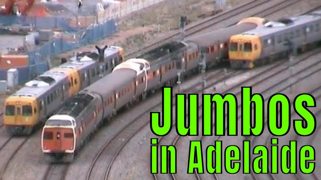 2000 class Jumbo Railcars in Adelaide - SAR South Australian Railways diesel hydraulic trains