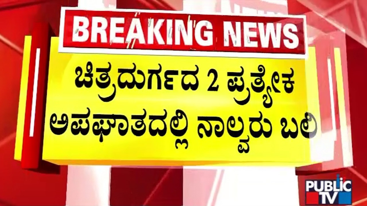 Couple dies in accident near Holalkere town | Chitradurga | Public TV