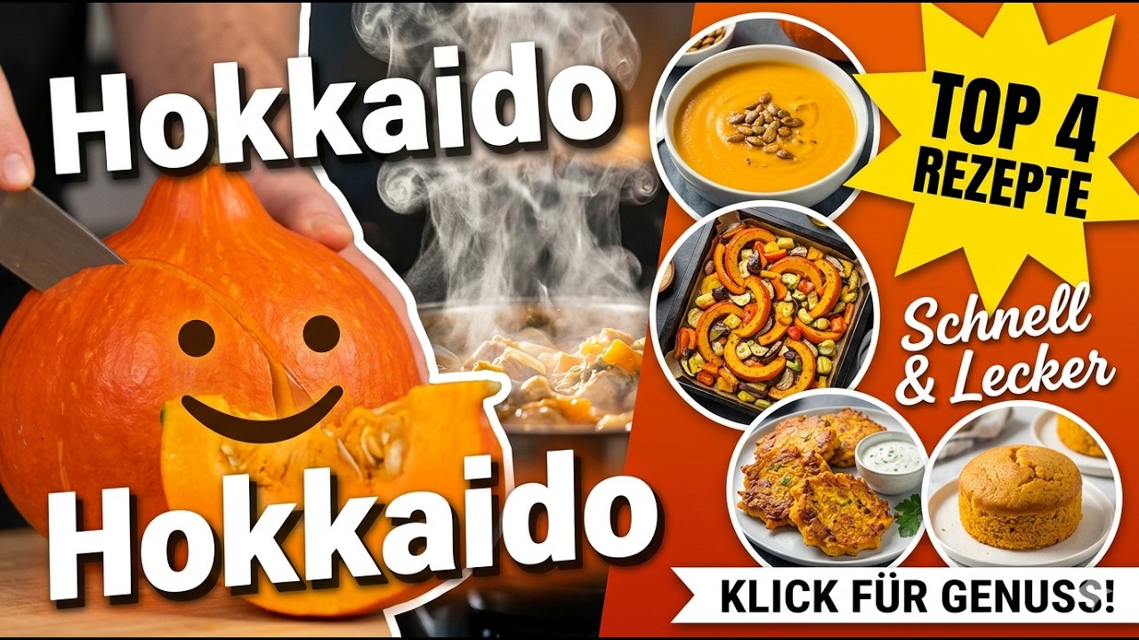 Nur wenige Leute machen Kürbis so! Die TOP 4 Rezepte mit Hokkaido Kürbis. Schnell und lecker.