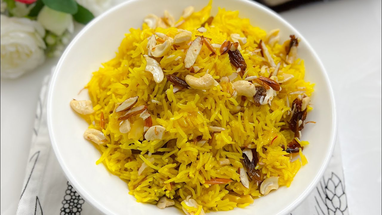 Sweet Saffron Rice Recipe || Zarda Rice Recipe ||