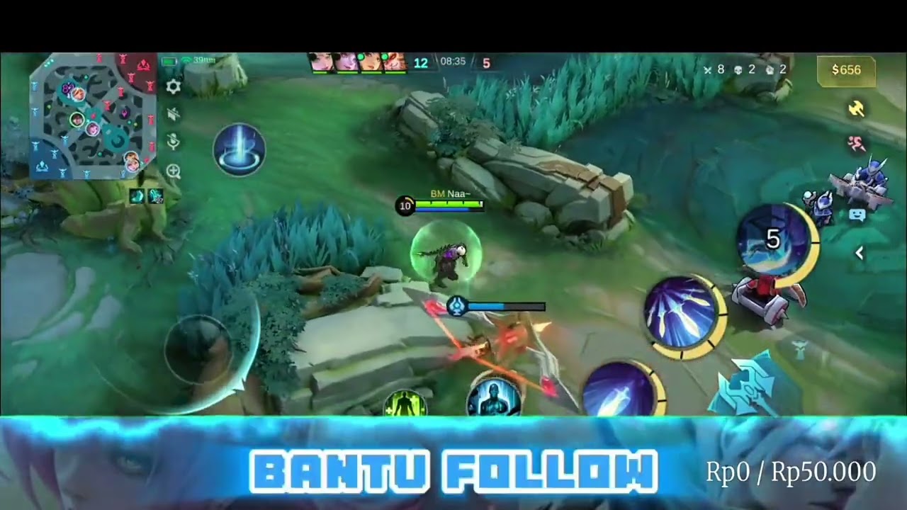 PERTEMPURAN YANG SANGAT PANAS DI LAND OF DAWN #mlbb #mobilelegends #gusion 