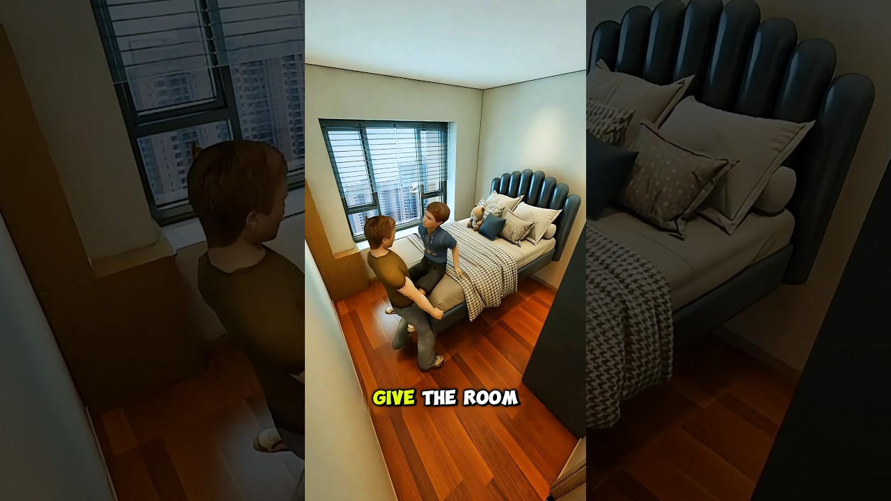 Design a Bedroom with a Secret Base #shorts