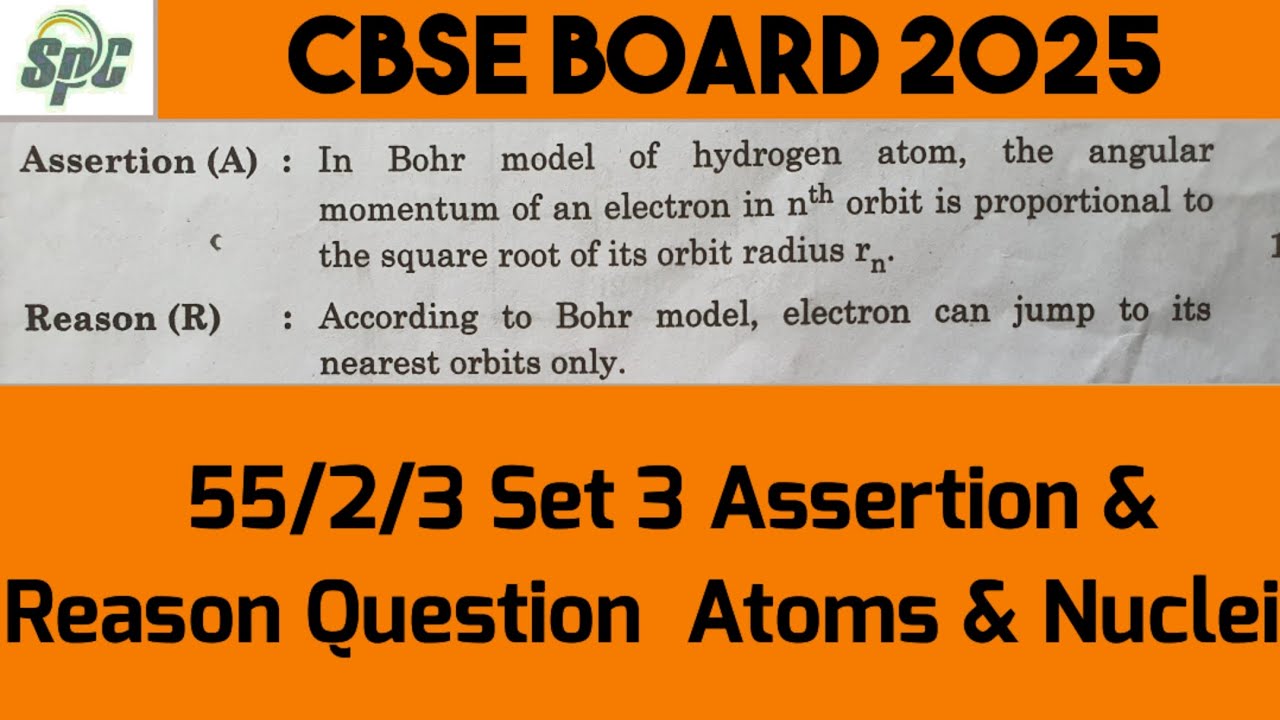 Q16 In Bohr model of hydrogen atom, the angular momentum of an electron in n   [ 55/2/3 CBSE 2025 ] 