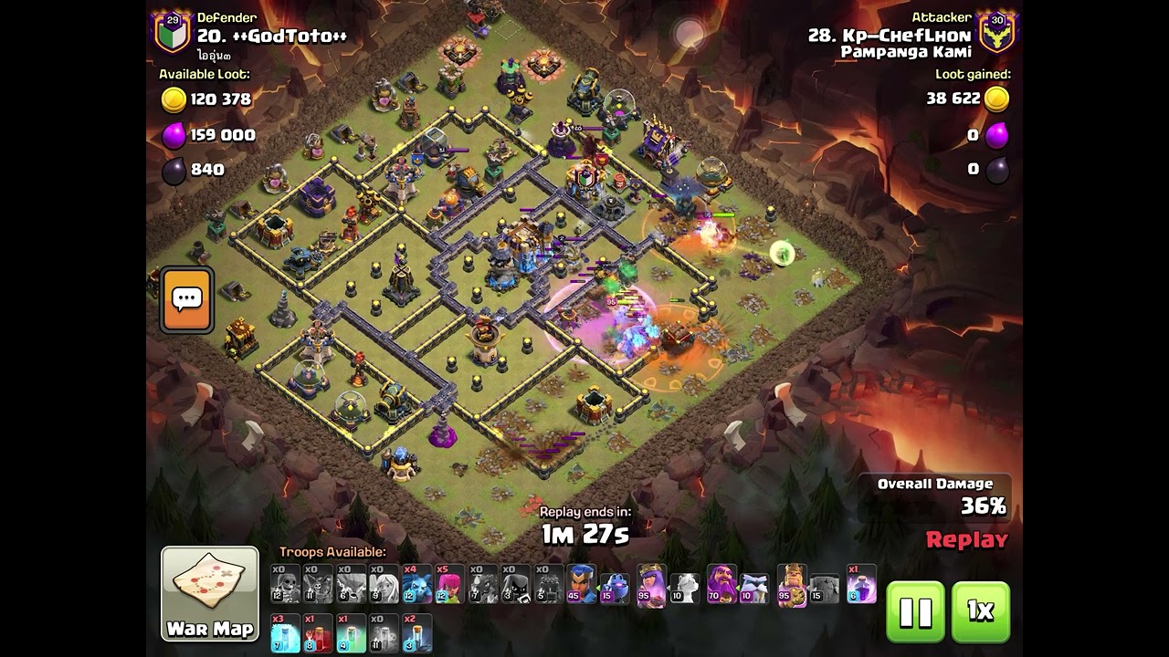 Super yetti Attack @Th18 using my Rush Base 