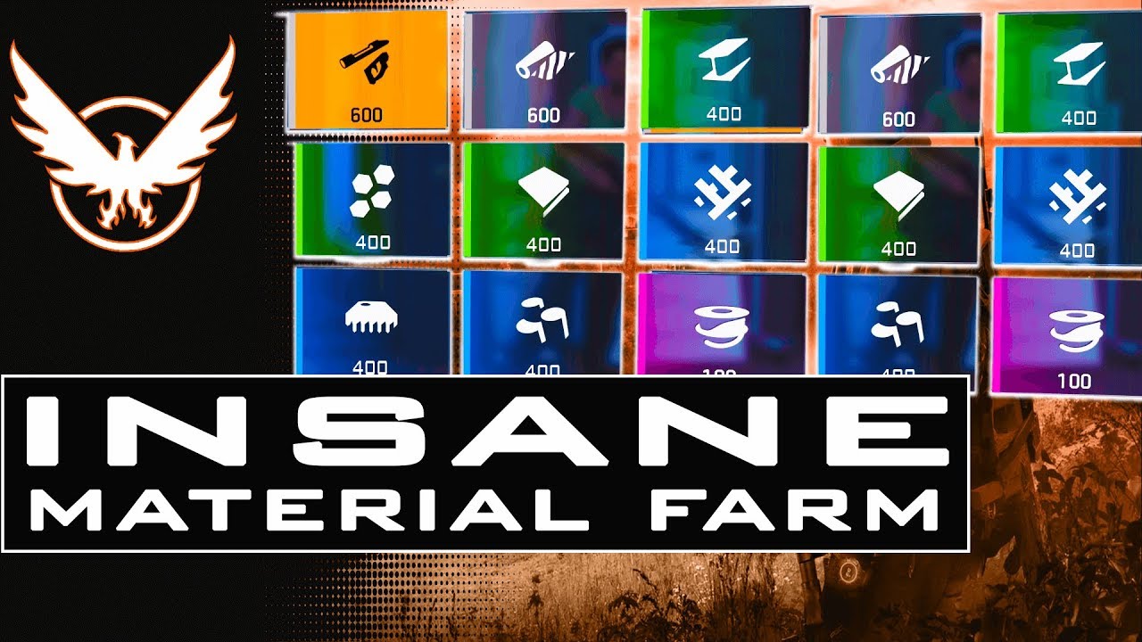 Division 2 INSANE MATERIAL FARMING 1000 Materials in 30 MINUTES