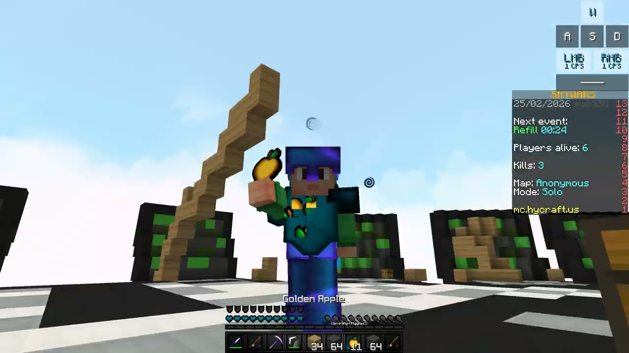 partida épica de skywars que perdí pero igual está buena :)