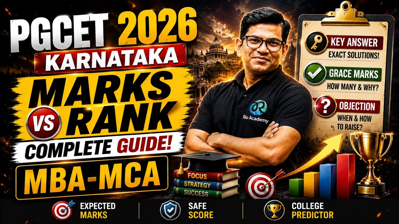 🔴 PGCET MBA MCA 2026 Key Answers | Grace Marks | Objections | Marks vs Rank Analysis