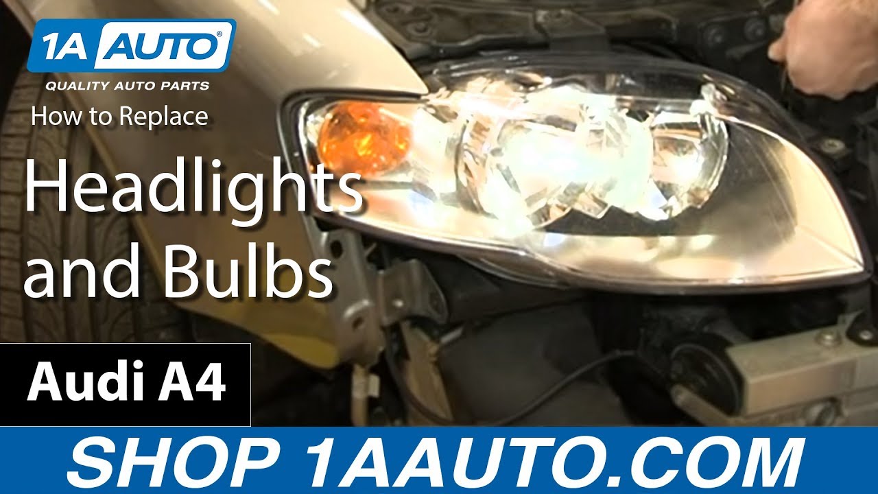 How To Replace Headlights and Bulbs 05-08 Audi A4 Sedan