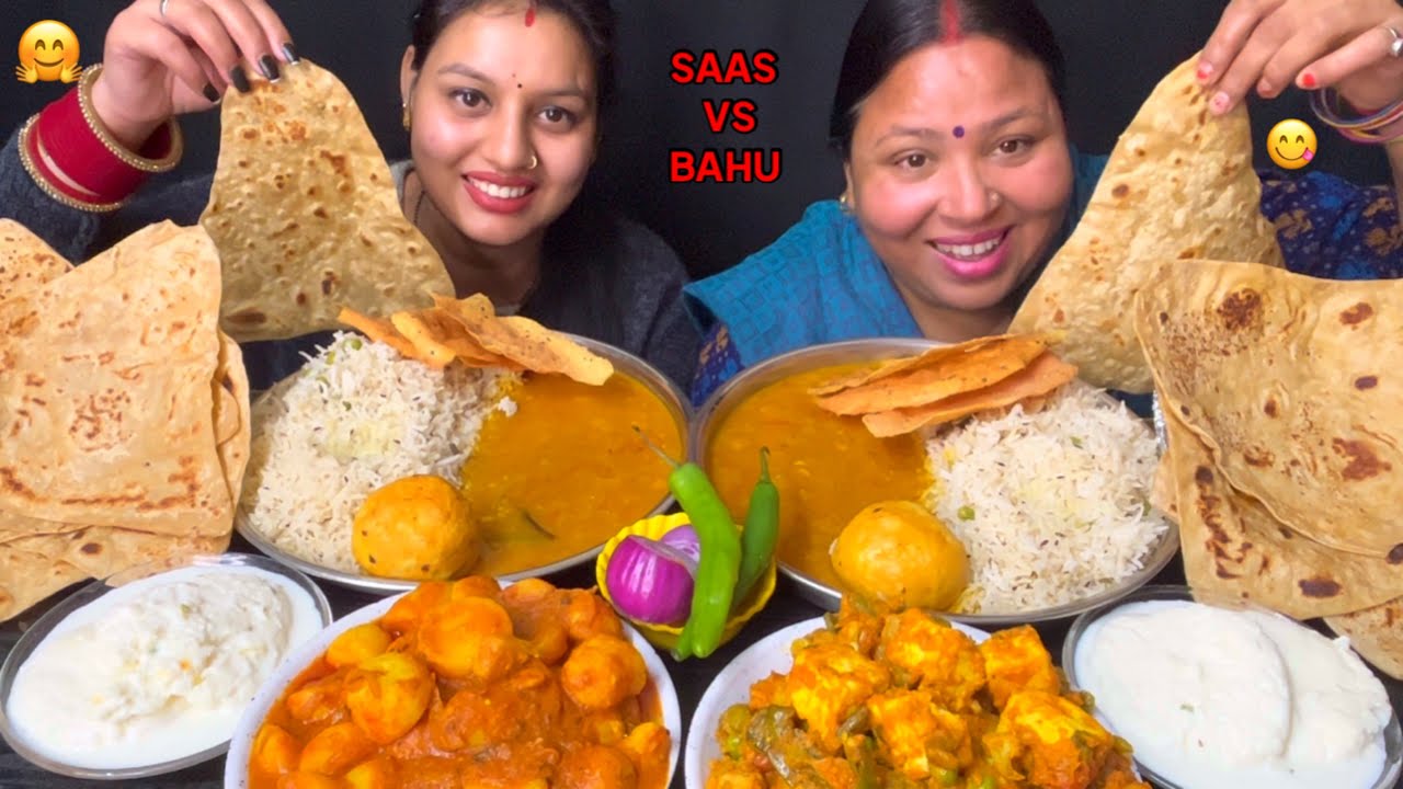 Eating Yummy Mator Pulaw Rice, Mix Veg,Jeera Aloo, Paratha, Aloo Bhorta, Rasmalai, Papad I Foodie Gd