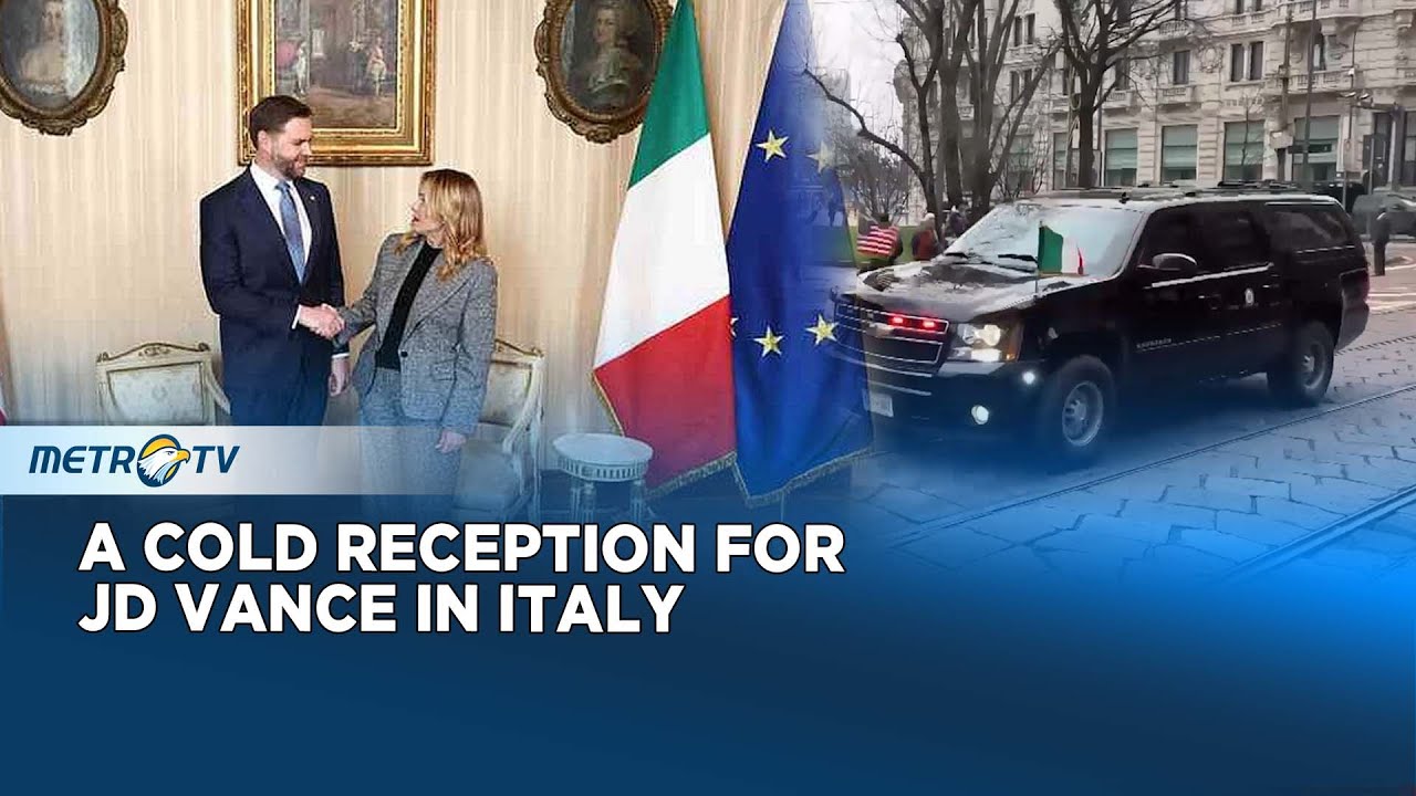Vance's Motorcade Rolls Out After Booing at the Milan Winter Olympics