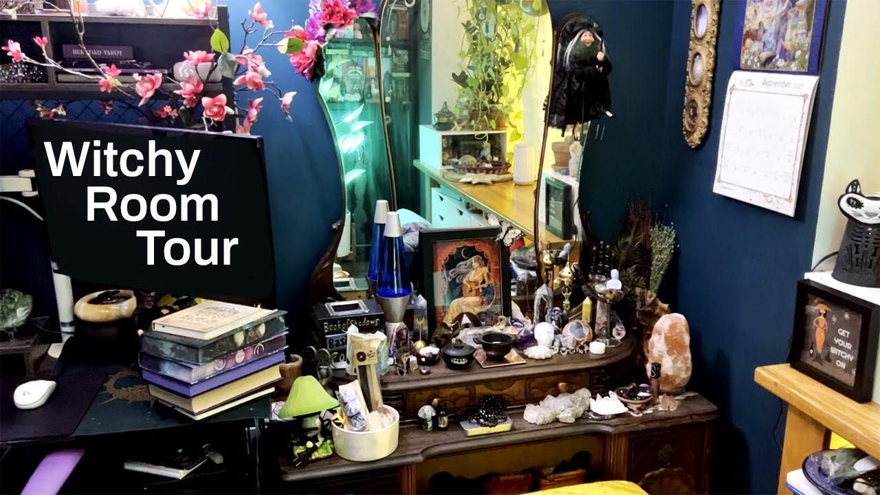 Witchy Room Tour - Altar Space, Apothecary, Crystals, Tarot and More!