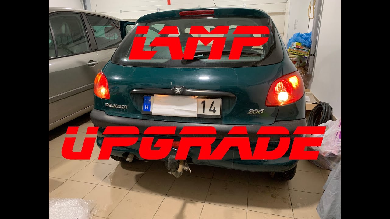 Peugeot 206 rear lamp upgrade to facelift - hátsó lámpa csere facelift-esre