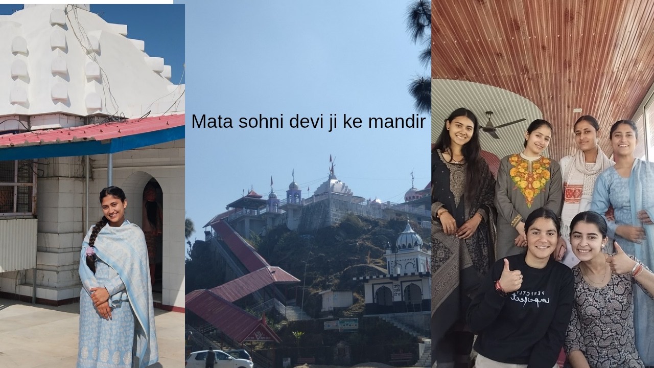 Aaj me apni friends ke sath Mata Sohni Devi ji ke mandir gyi thi 🙏🏻😍// one of my best trips ❤️🌳🪷//
