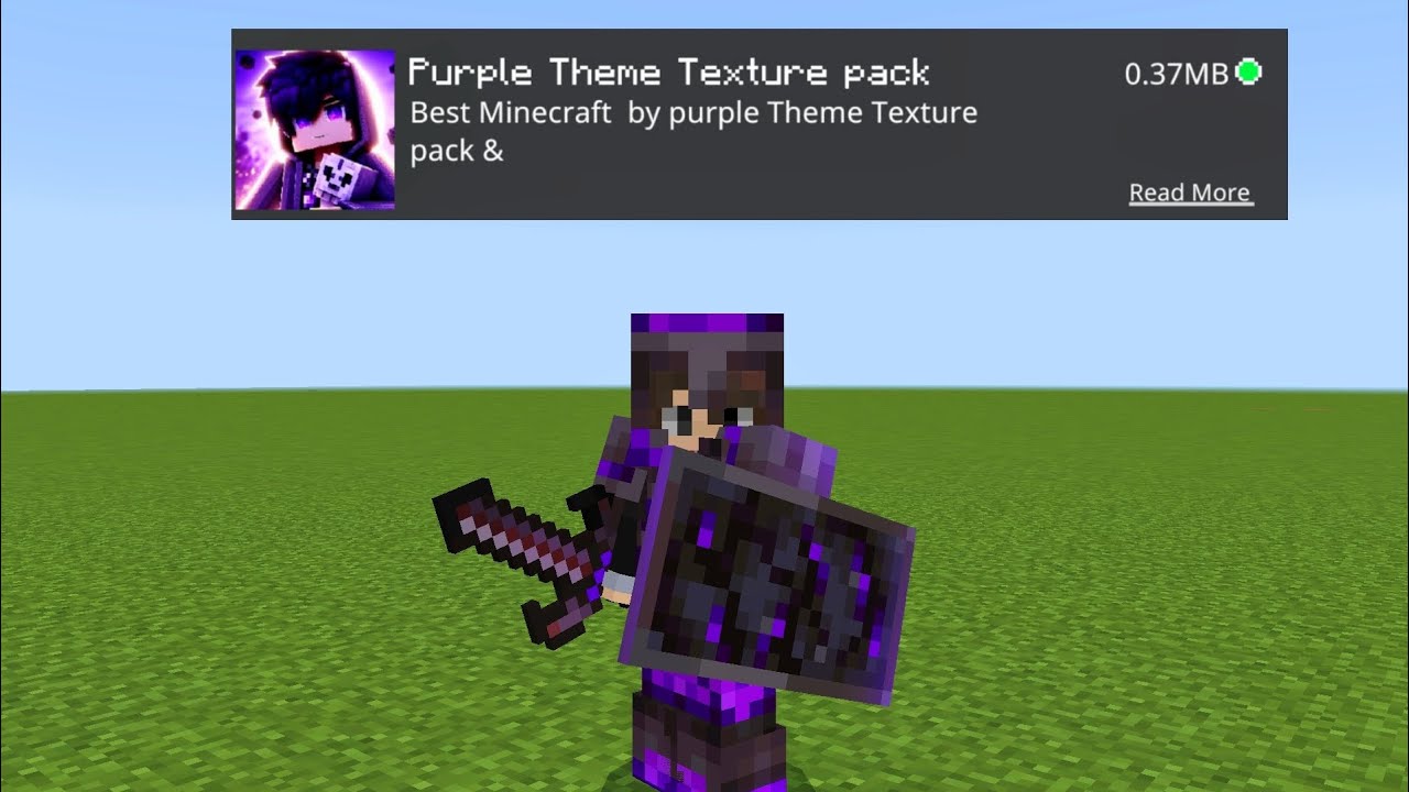 Best Minecraft MCPE purple Theme Texture pack pvp pack😙👍