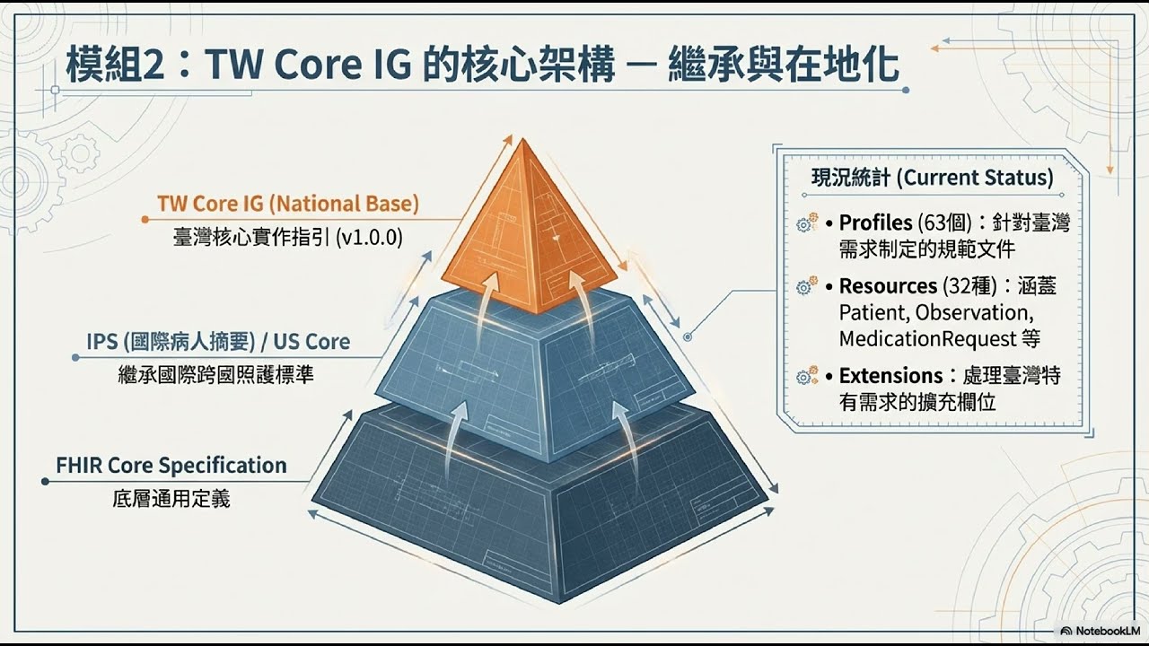 醫療資料交換標準化的臺灣核心實作指引TW Core IG-想打破HIS資訊孤島，並提升臨床服務品質，涵蓋技術端 API 實作及對接全球標準，健保給付的地方智慧，想引領醫療升級至原生支援 FHIR數據？