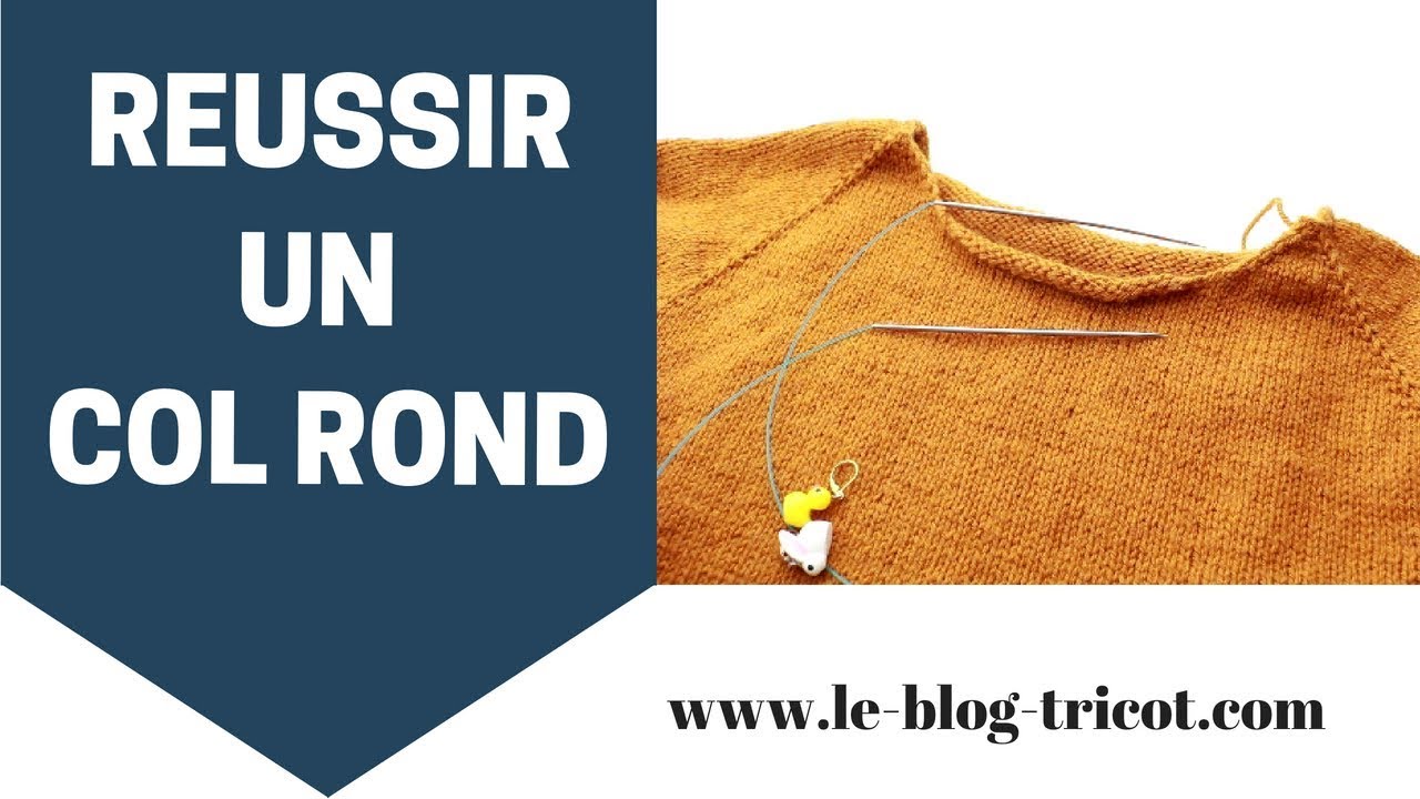 Relever les mailles d'un col rond
