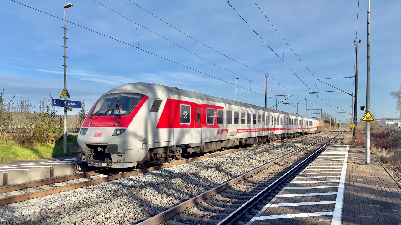 Zugsichtungen/Vorbeifahrten Augsburg-Ulm - Herbst 2024 - ICE, TGV, IC, RE, Cargo, Sonderzüge - 4K