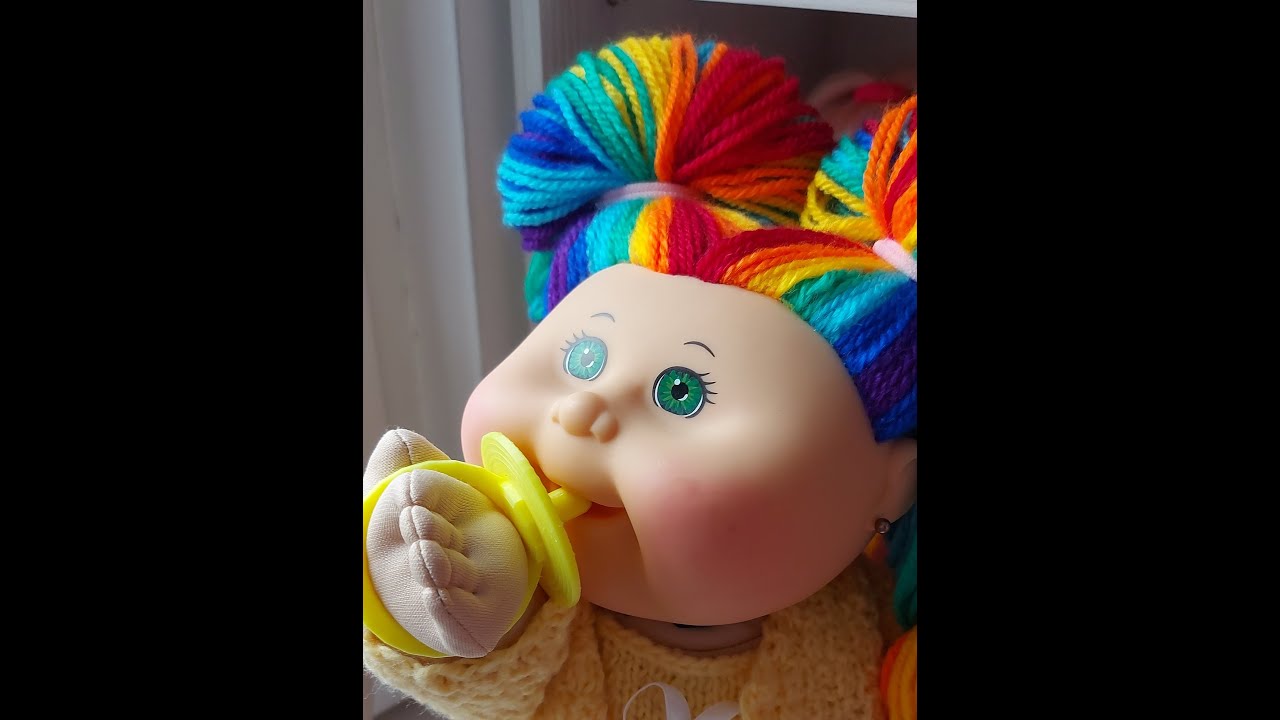 CPK re-root, rainbow hair, rerooting a CPK, doll hair reroot