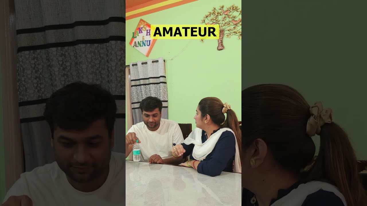Such an amateur wife! #funny #comedy #couple #explore #reels #bottleflip
