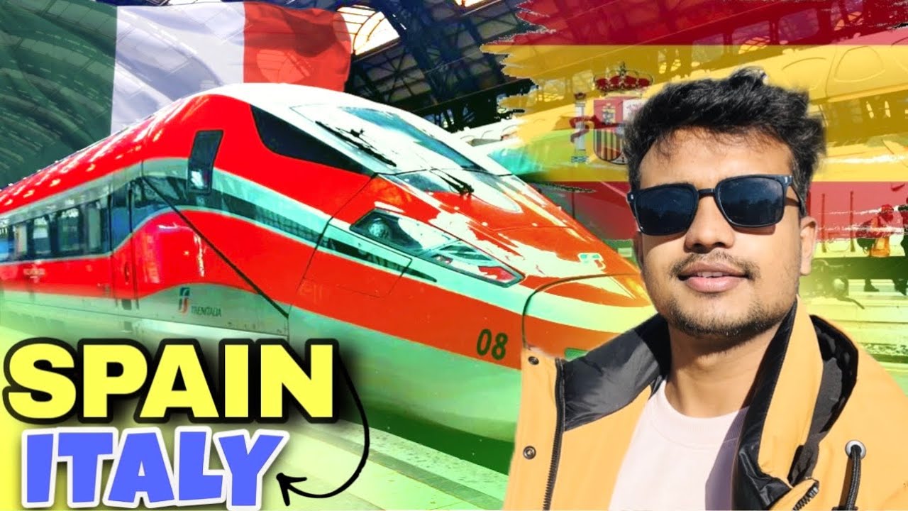 স্পেন থেকে বাসে করে ইটালিতে | Spain to Italy by bus and train | 🇪🇸 🇮🇹