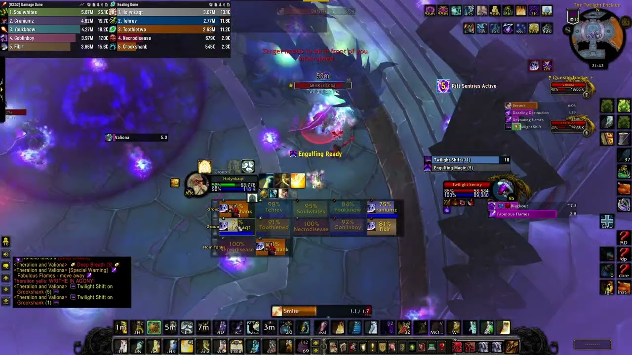 Wow Classic Cataclysm Disc Priest HC PoV Twin Dragons Valiona and Theralion 10 Man Heroic Kill