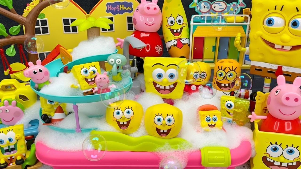 ASMR 68 Minutes SPONGEBOB vs PEPPA PIG Oddly Satisfying Unboxing Toy Surprises | Unboxing Playset