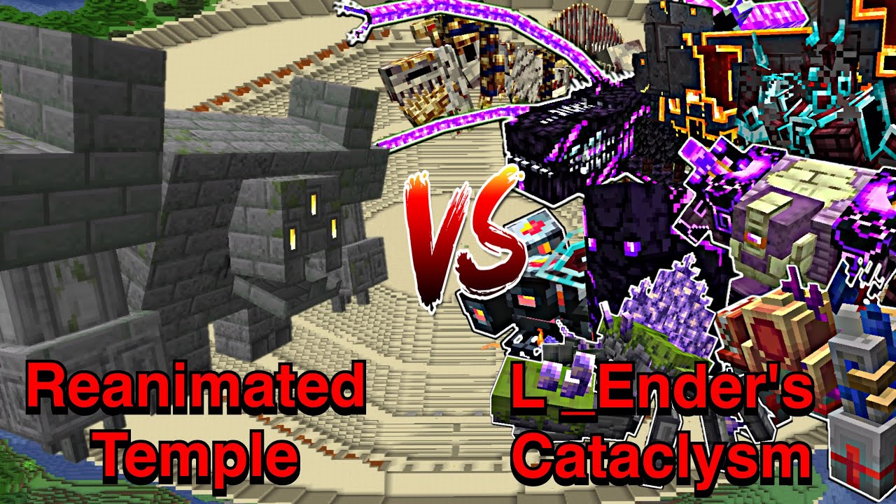 Minecraft |Mobs Battle| Reanimated Temple VS L_Ender 's Cataclysm