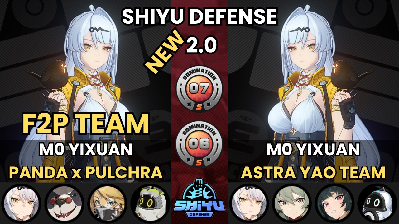 M0W0 Yixuan Pan Yinhu Pulchra F2P Team & Astra ZZZ | NEW Shiyu Defense 6 - 7 | Zenless Zone Zero 2.0