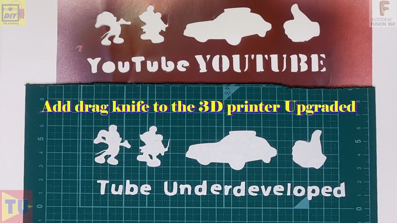 Add drag knife to the 3D printer upgraded version (much better than before)