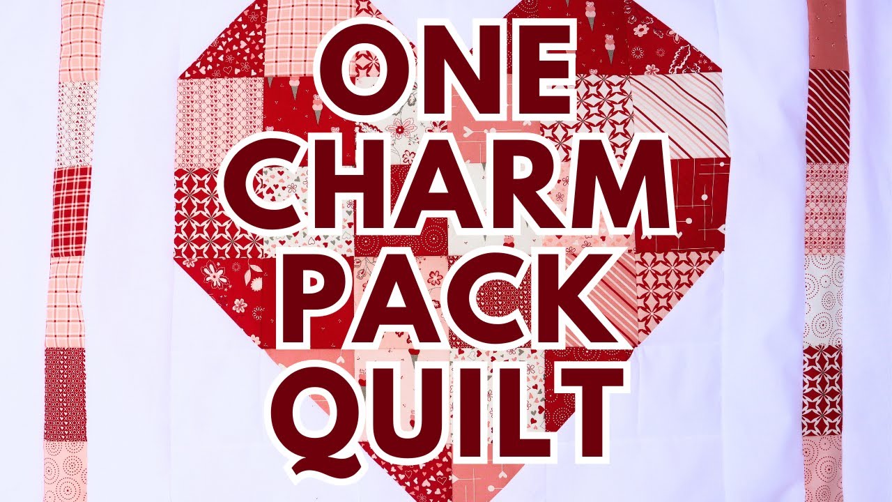 Make a heart quilt using all 42 squares in a charm pack!