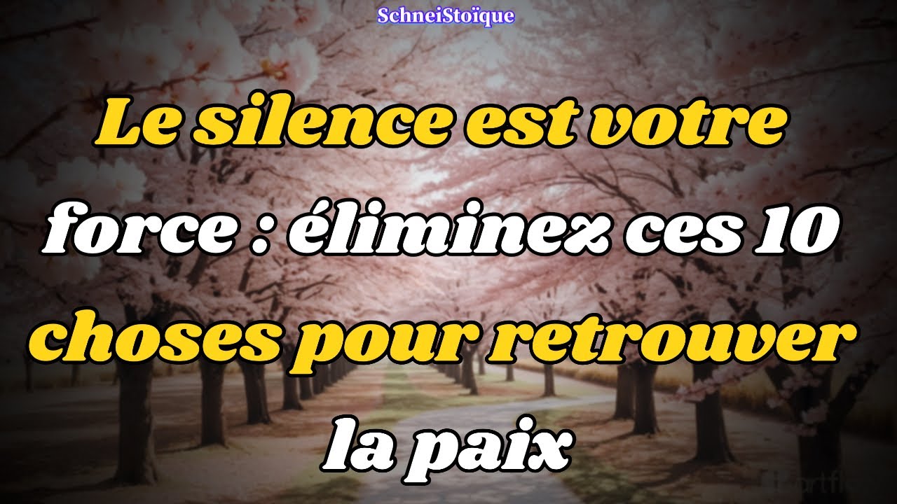 La paix commence par le silence… et par l’abandon de ces 10 choses.