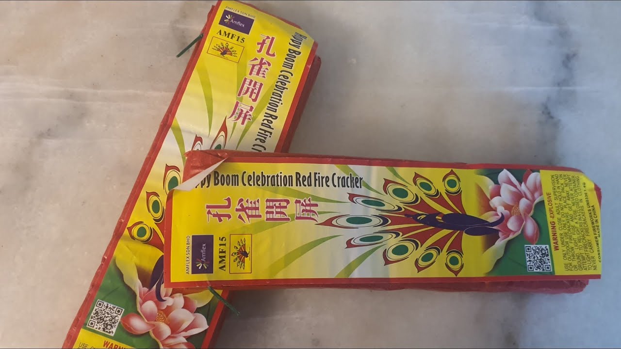 Happy Boom Celebration Red Fire Cracker ▪︎ Chinese New Year Eve 2020
