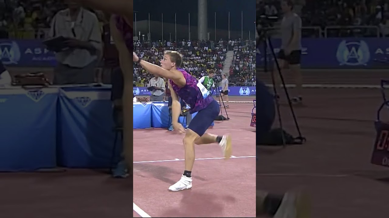 Just Thomas Rholer 🇩🇪 giving the cameraman 🎥 a scare 😮💪#DiamondLeague 💎 #athletics #javelin