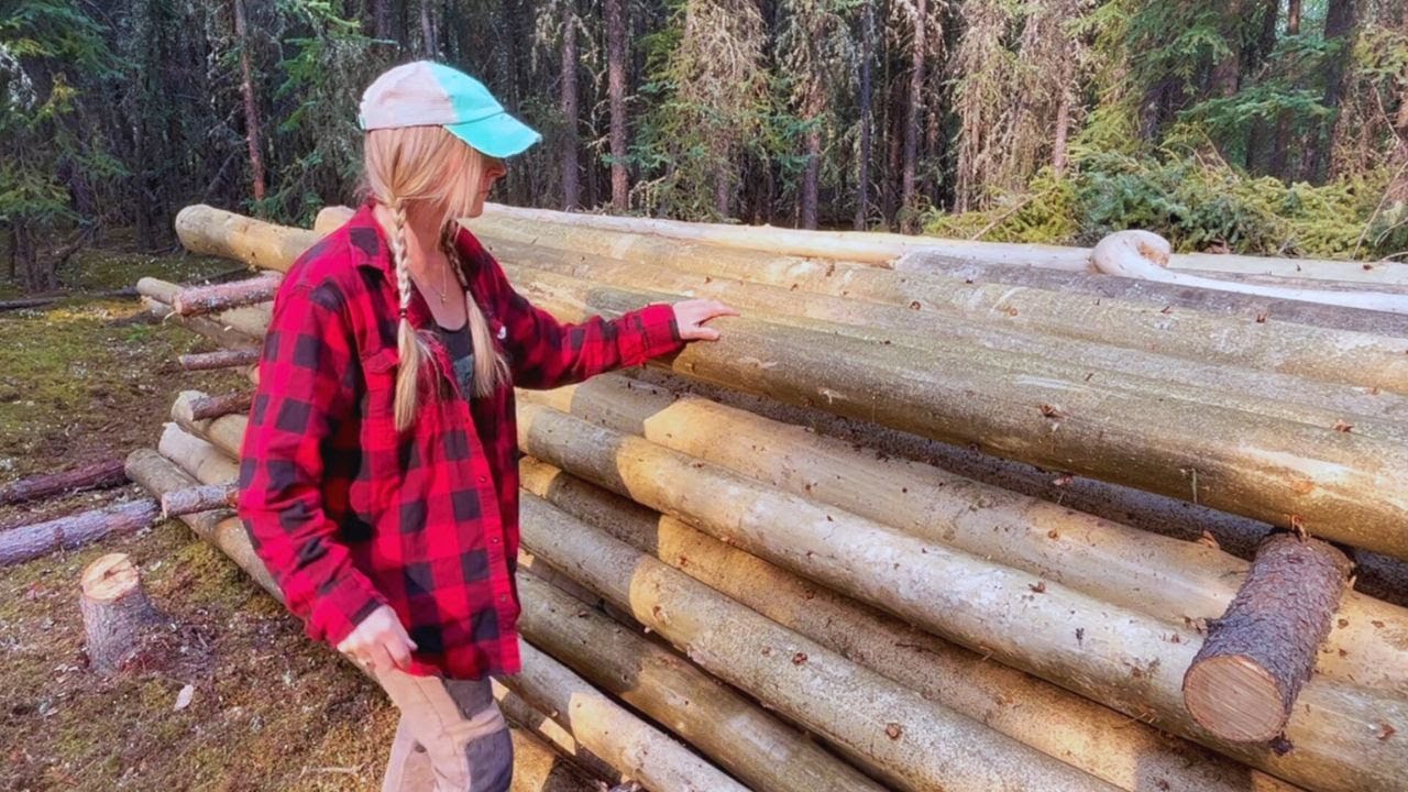 How I stacked and seasoned my cabin logs + Your questions answered