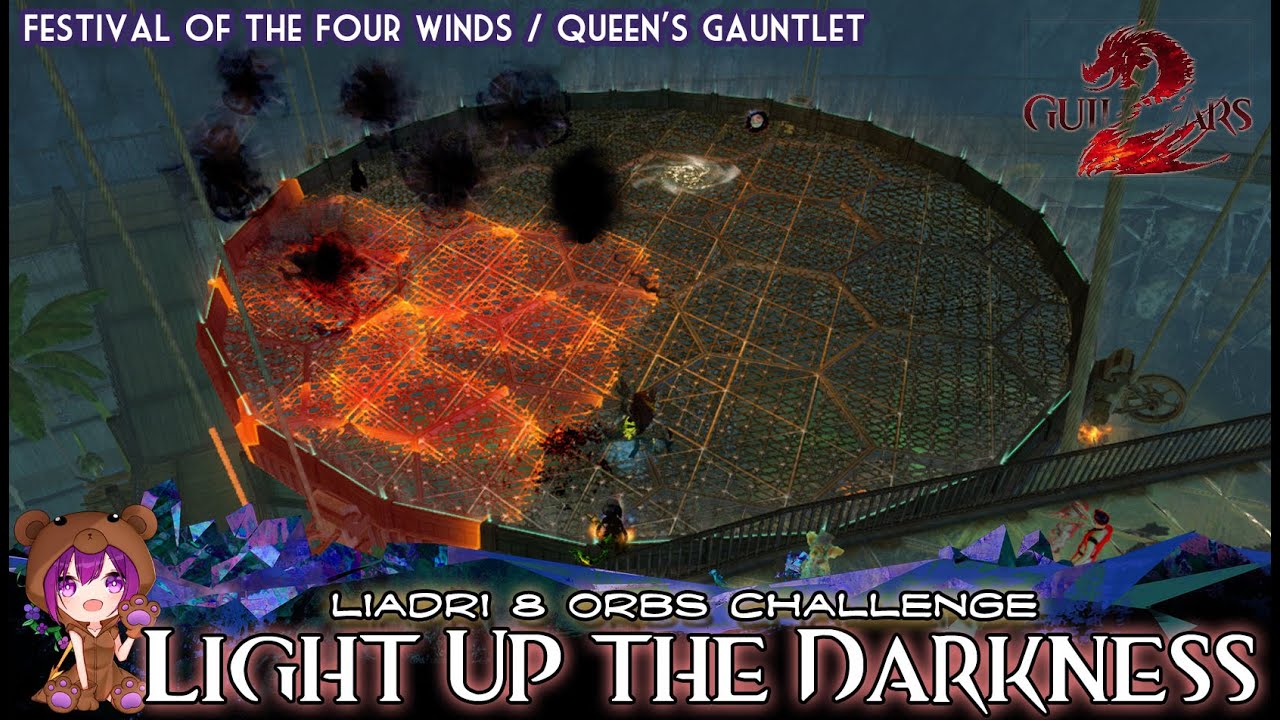 GW2 Light Up the Darkness / Liadri 8 Orbs achievement | Queen's Gauntlet / Festival of the 4 Winds