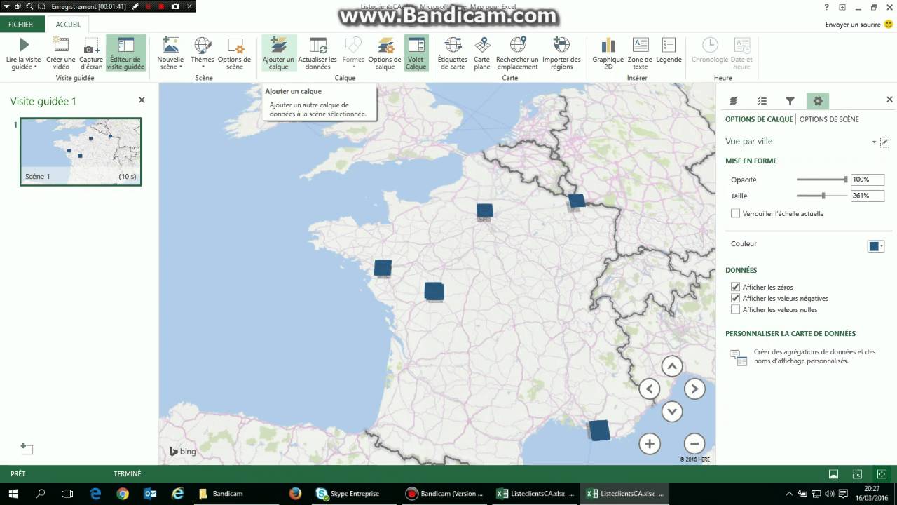 INSECO Création Tableau de bord avec Excel, Powermap et Inside XL