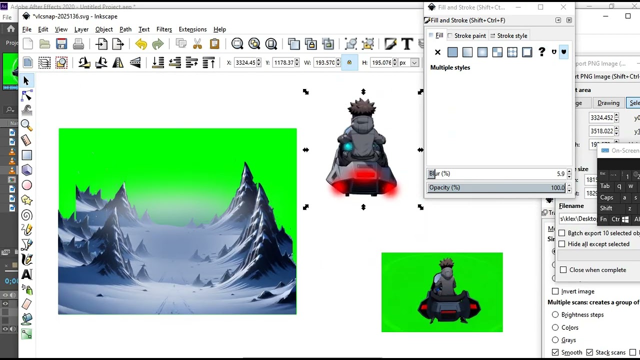 All the part you need to create the tunnel animation using INKSCAPE , MOHO and after effects