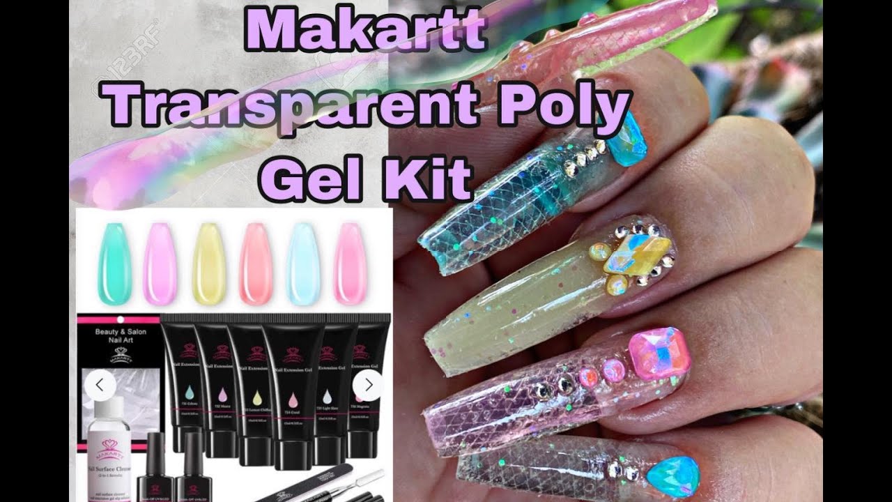 Makartt Translucent Poly Gel Kit Review!! ENC 123 Go Pipe Nails